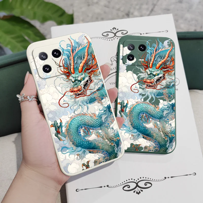 Чехол для телефона Blue Dragon Xiaomi Mi 14 14T 13 13T 12 12X 12T 12S 11 11T 10 10T 9 9T Pro Lite жидкий силиконовый