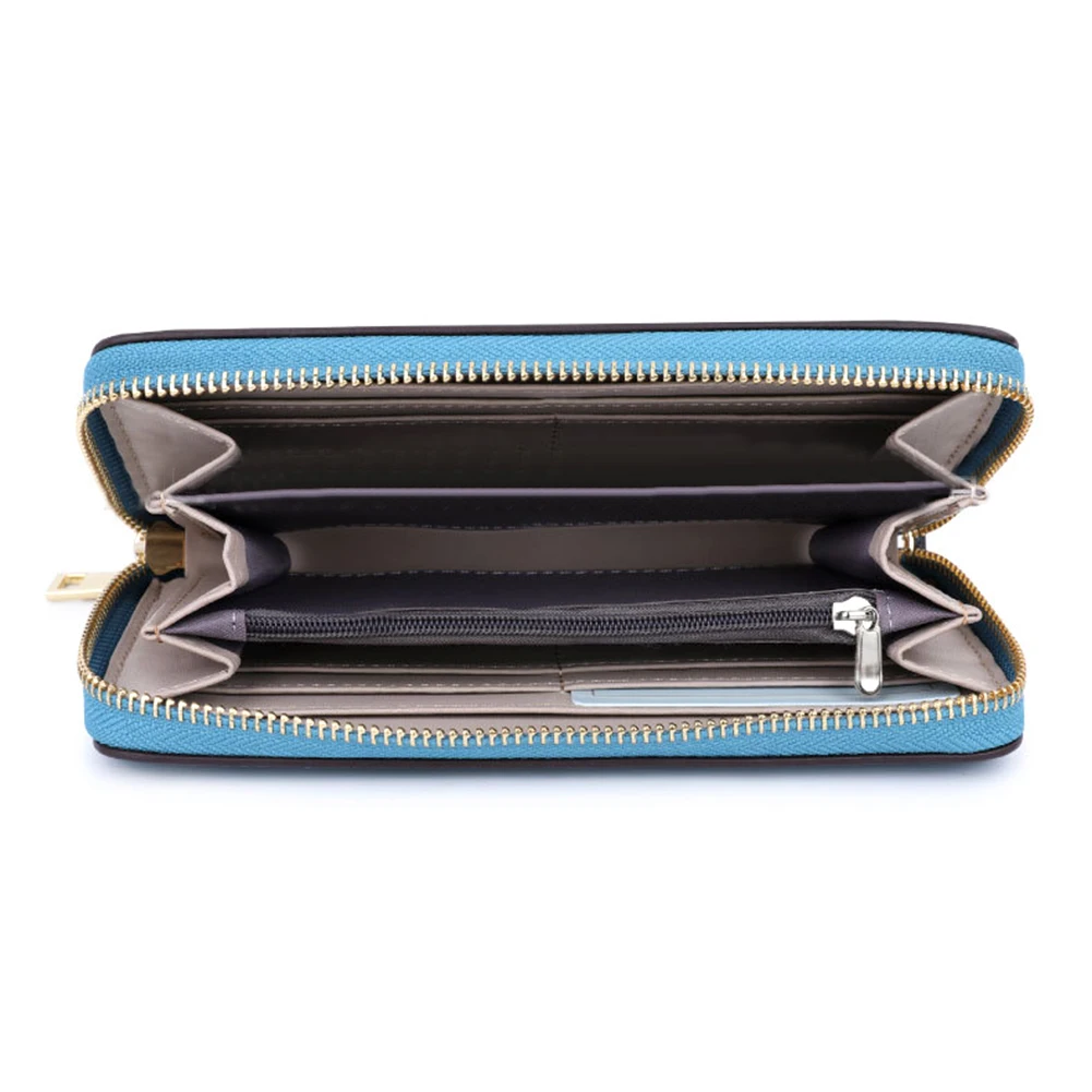 Simple Zipper Clutchs With Removable Lanyard Multi-Purpose Large Capacity Purse For Bag Shoulder Bag