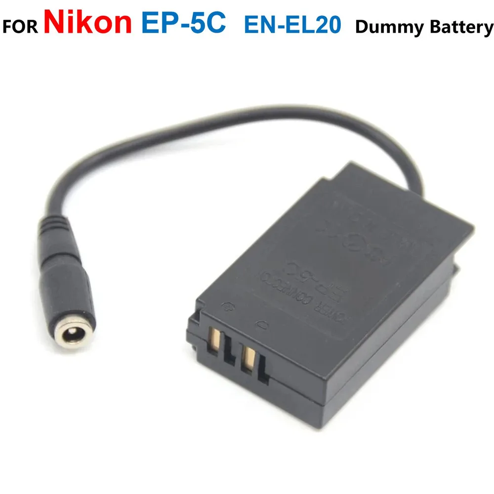 

EP-5C DC Coupler EN-EL20 Fake Battery Power Adapter Supply For Nikon 1J1 1J2 1J3 1S1 1V3 1AW1 Camera