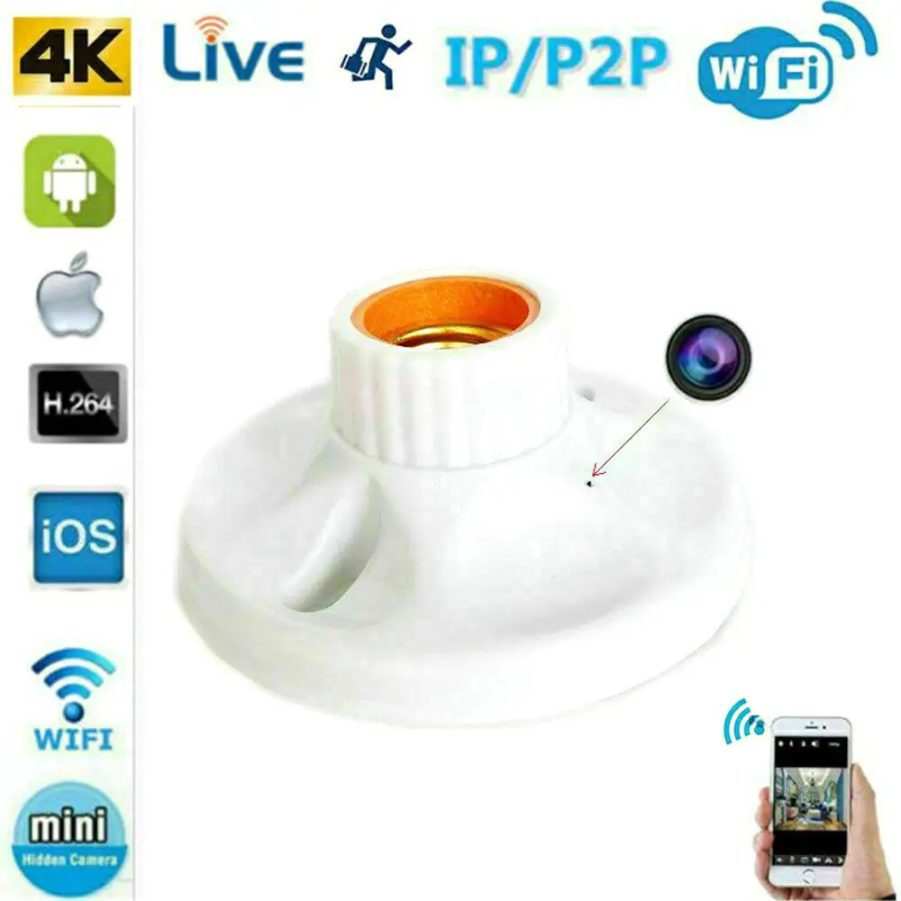 

Беспроводная камера видеонаблюдения с разъемом E27 светильник, P2P HD 1080P