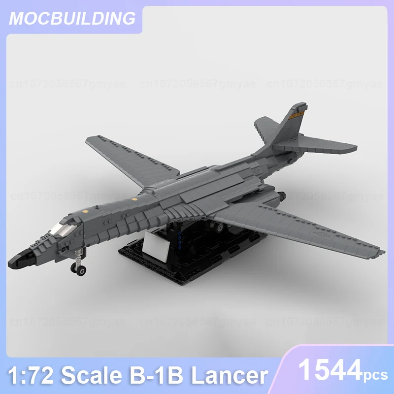 

1:72 Scale B-1B Lancer Model MOC Building Blocks DIY Assemble Bricks Educational Creative Children Toys Kids Xmas Gifts 1544PCS