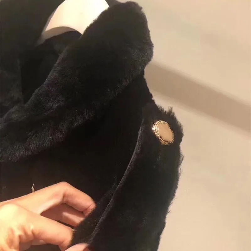 2022 Long Windbreaker Belt Double Faced Fur Real Fur Coat Winter Jacket Women Genuine Leather Natural Merino Sheep Fur