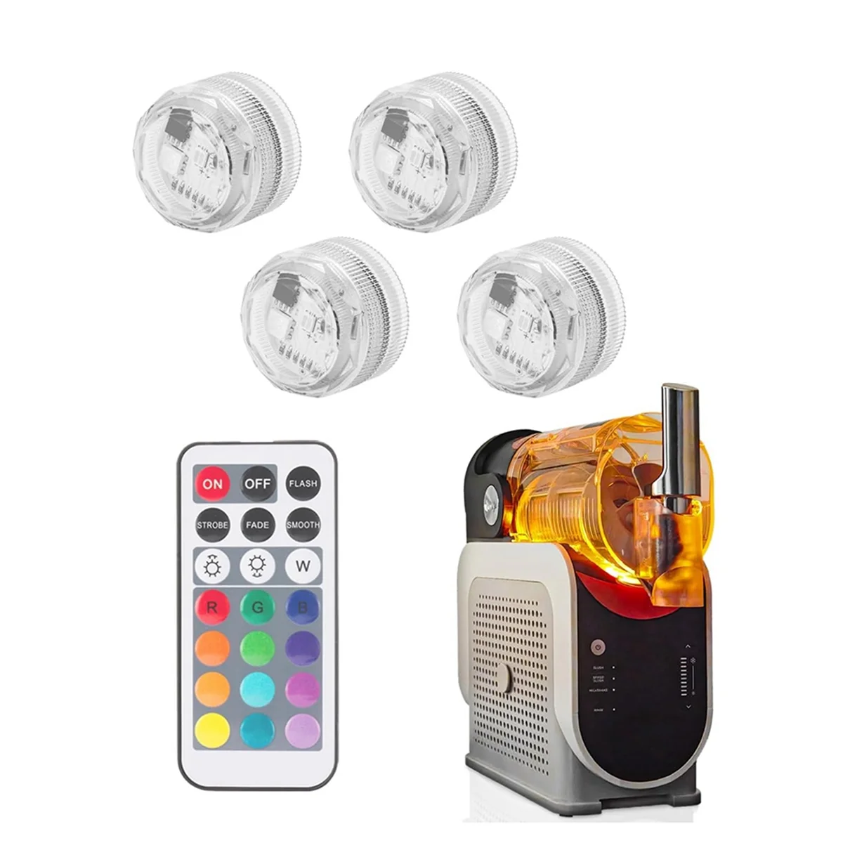 Фото Светодиодные фонари для Slushi FS300, комплект из 4 светодиодных фонарей для Slushi FS301/FS300, капсульный осветительный модуль, аксессуар для машины для слякоти №5