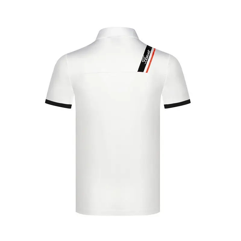 Summer Golf Shirts for Men's T-shirt Jersey Outdoor Sports Loose Stretch Polo Shirt Lapel Breathable Sweat Absorbing Top