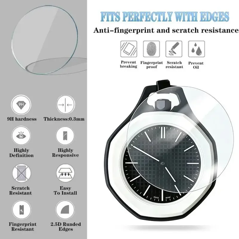 Фото 1-2 шт. в упаковке, защитная пленка из закаленного стекла 9H HD для Swatch x AP Royal Pop Pocket Watch, защитная пленка для экрана, устойчивая к царапинам, аксессуары №2