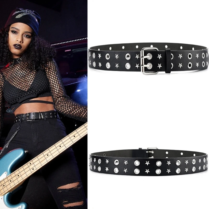 

Waist Strap for Women Men Personality Adjustable Hole Body Belts Hiphop Decors