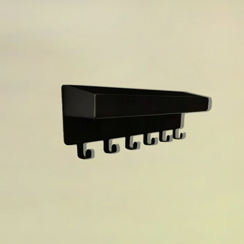 

Wall Mount Key Holder Hanging Key Shelf Storage Organizer Hanger Metal Mail Organizer Decorative With 6 Hook Housekeeper On Wall