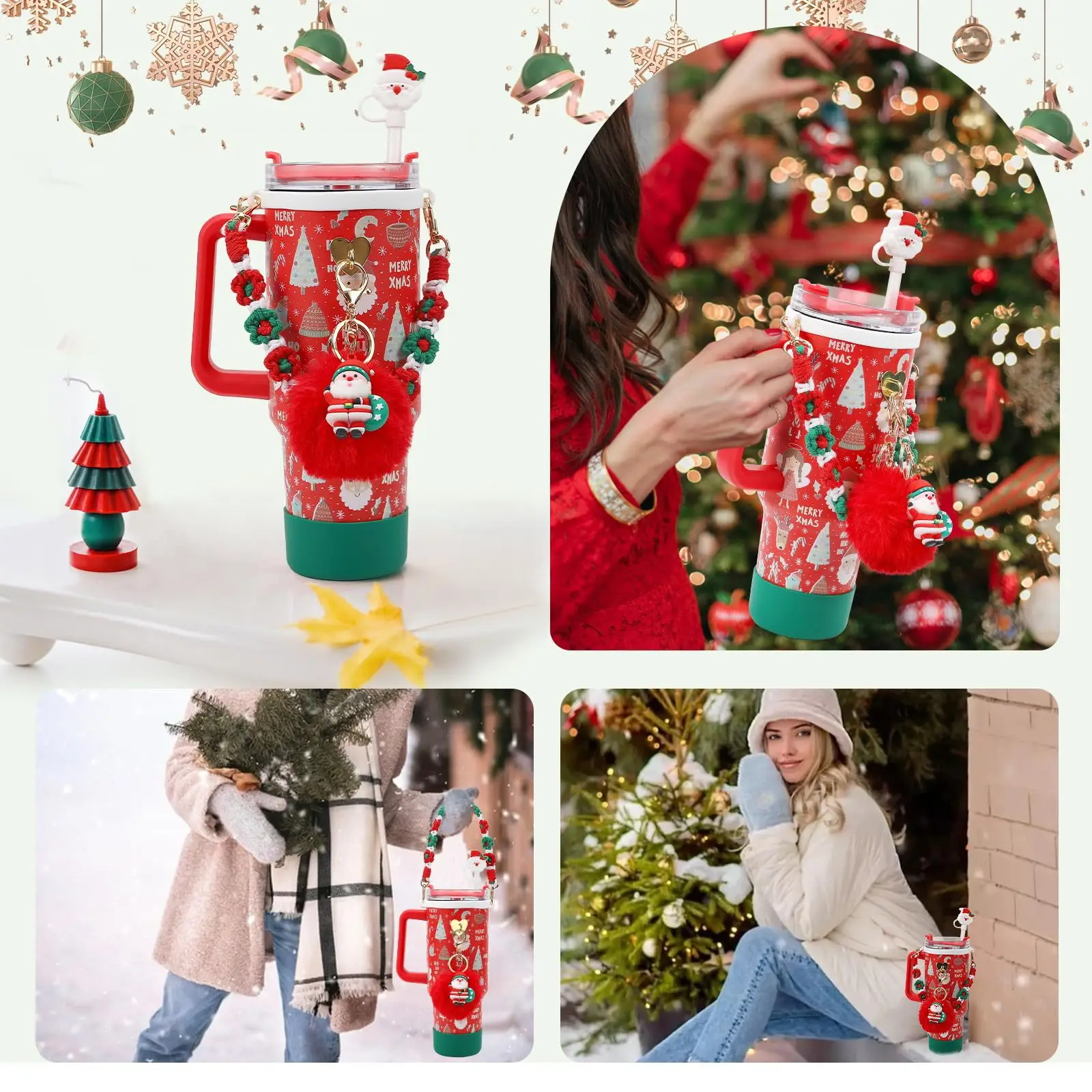 Набор аксессуаров для рождественских бутылок из 7 предметов