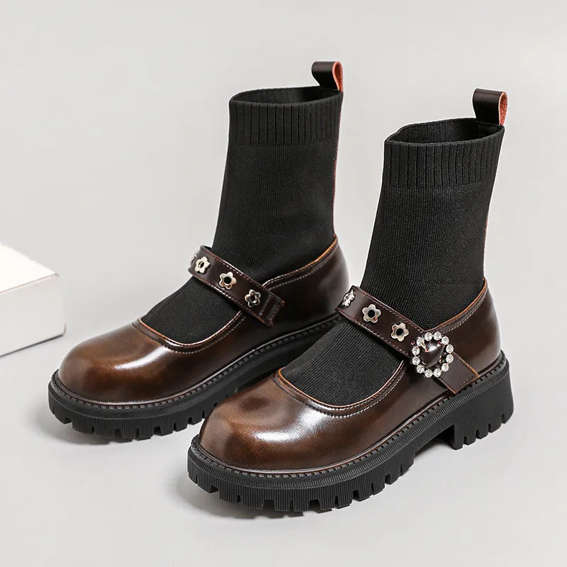 New Fake Two-Piece Long Socks Boots 