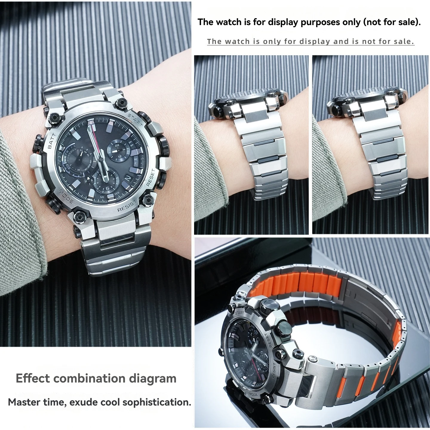 Подходит для Casio G-SHOCK MTG-B3000, быстросъемный стальной ремень, аксессуары для ремешков для часов из нержавеющей стали, мужские аксессуары. (art.: 3920dbbcf66ed) - 3920dbbcf66ed