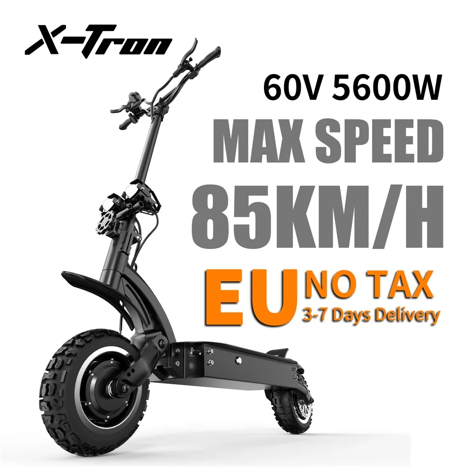 

Электрический скутер X-Tron X30, 80 км/ч, 60 в, 5600 Вт, 11 дюймов