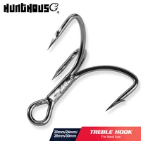 hunthouse 5 8pcslot fishing hooks 10 2 4 6 tremble hook high carbon steel sharp hooks fishing tackle equipments