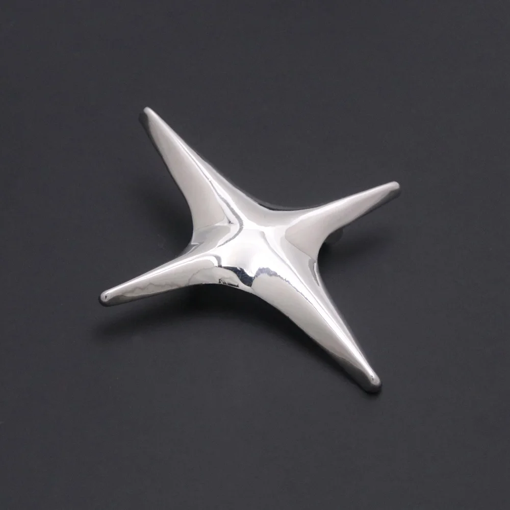 

Silver Color Cross Metal Star Brooches Punk Rock Streetwear Fashion Lovely Temperament Brooch Costume Jewelry Accessories