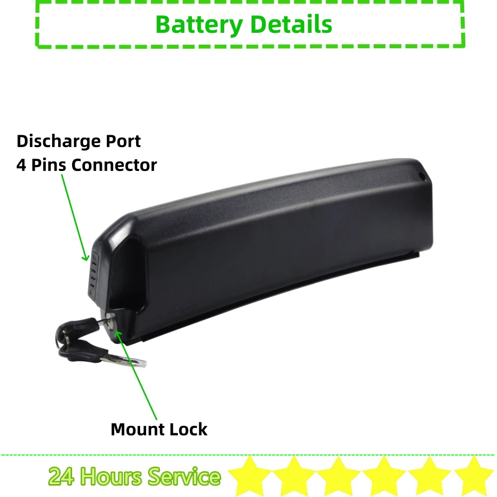 Складной Аккумулятор для электровелосипеда 48 В 15 Ач 21700