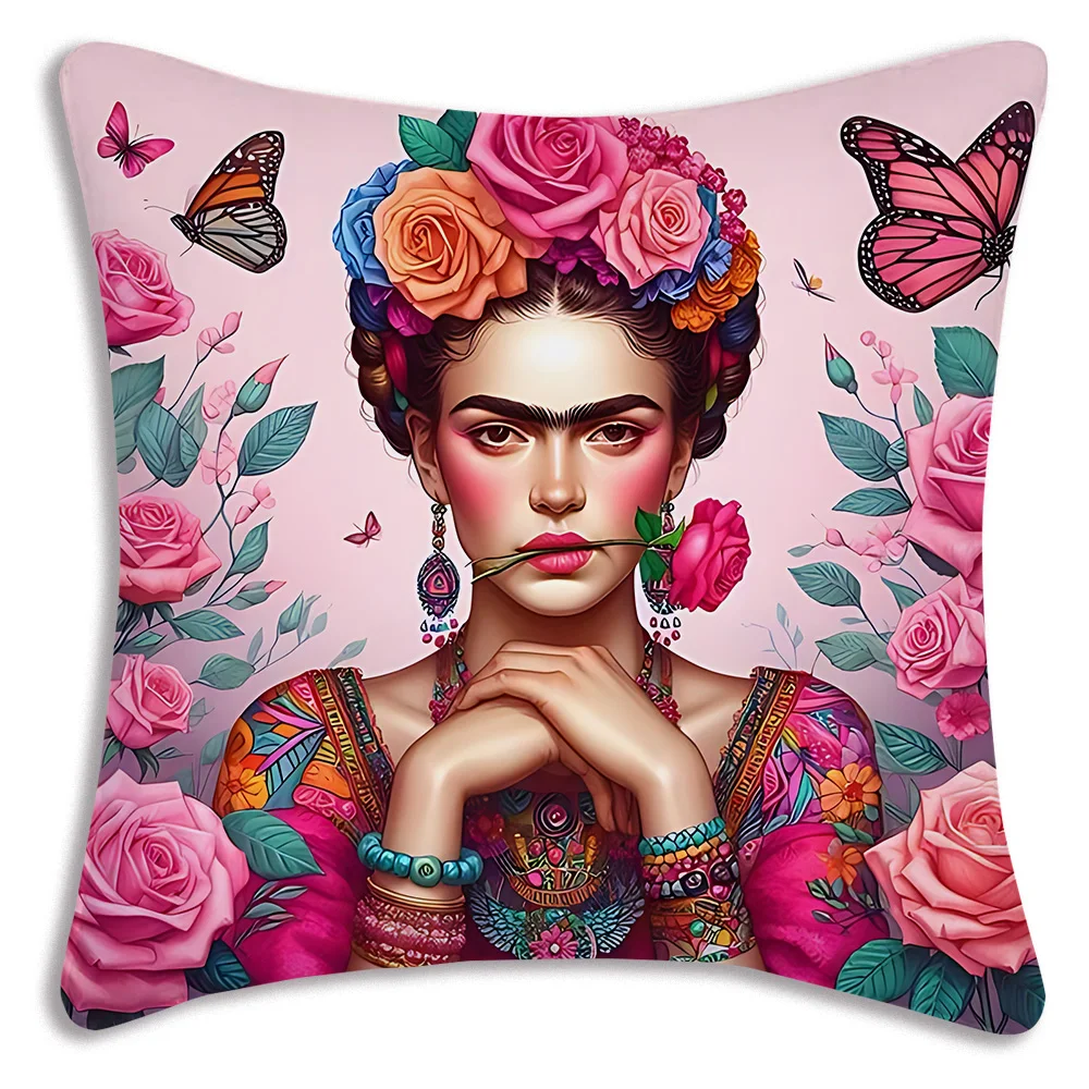 Pillow Covers F-Fridas Cartoon Sofa Decorative Home Double-sided Printing Short Plush Cute Cushion Cover
