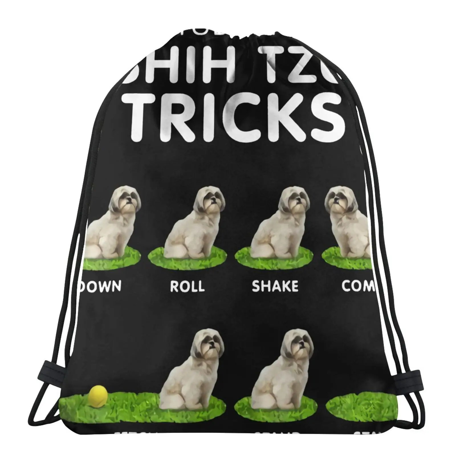 

Shih Tzu Trick For Men & Men's Backpack Cord Bag Organza Bag Pouch Cute String Bags Bags For Girls Packing Bags Waterproof Bag