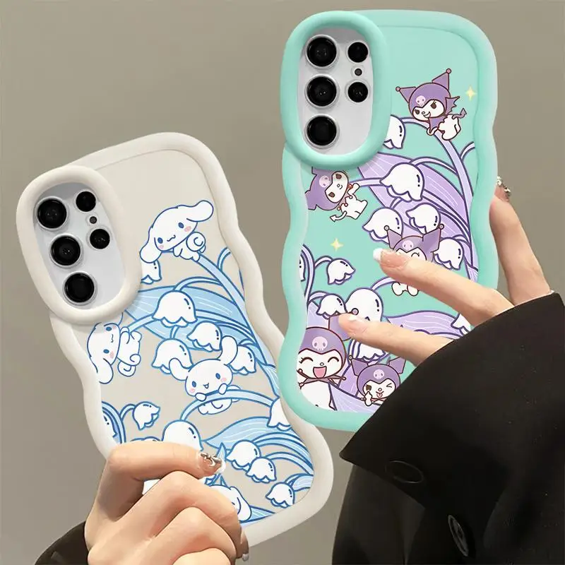 Милый чехол Kuromi Cinnamoroll для Samsung Galaxy S24 S22 Ultra S23 S21 S20 FE A23 4G A32 A33 A53 A25 A24 A54 A73 A55