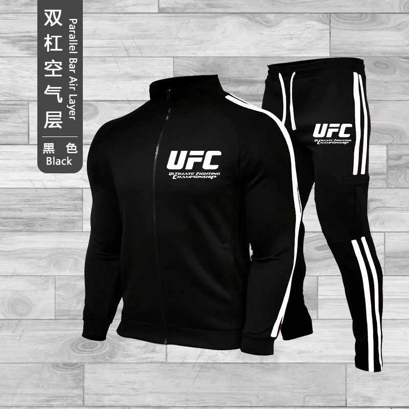 

Мужская спортивная одежда UFC, новинка, Спортивная одежда на весну и осень, спортивный костюм из 2-х предметов, куртка + брюки, мужской свитер с ...