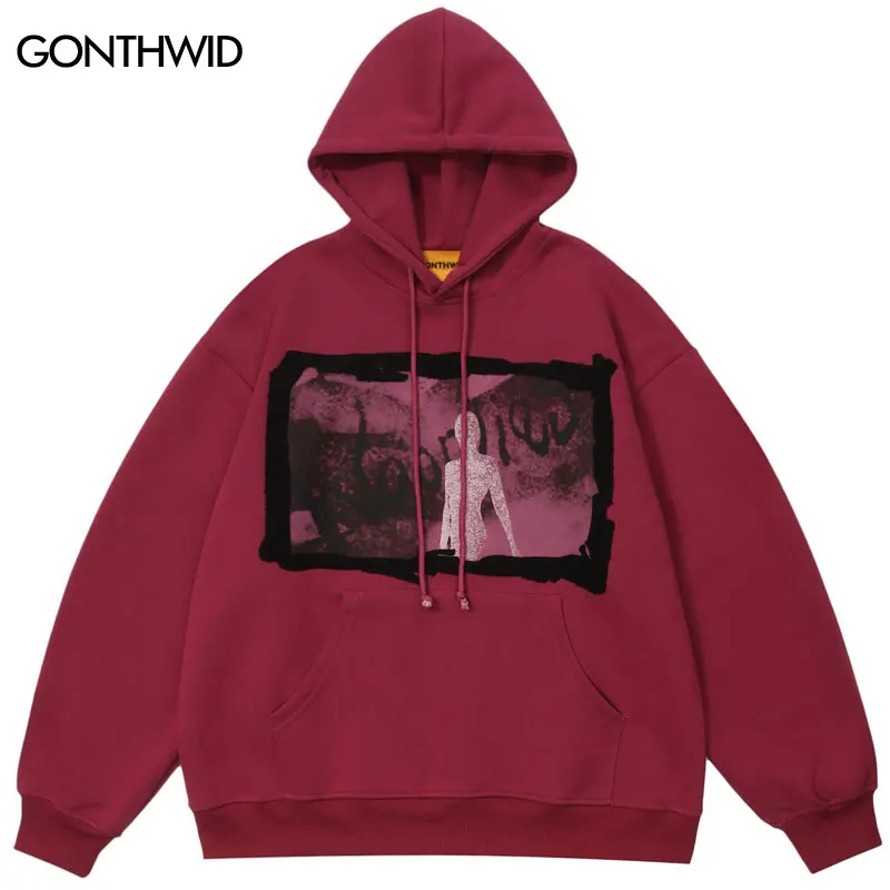 

Худи Y2K в стиле хип-хоп с принтом в стиле Харадзюку