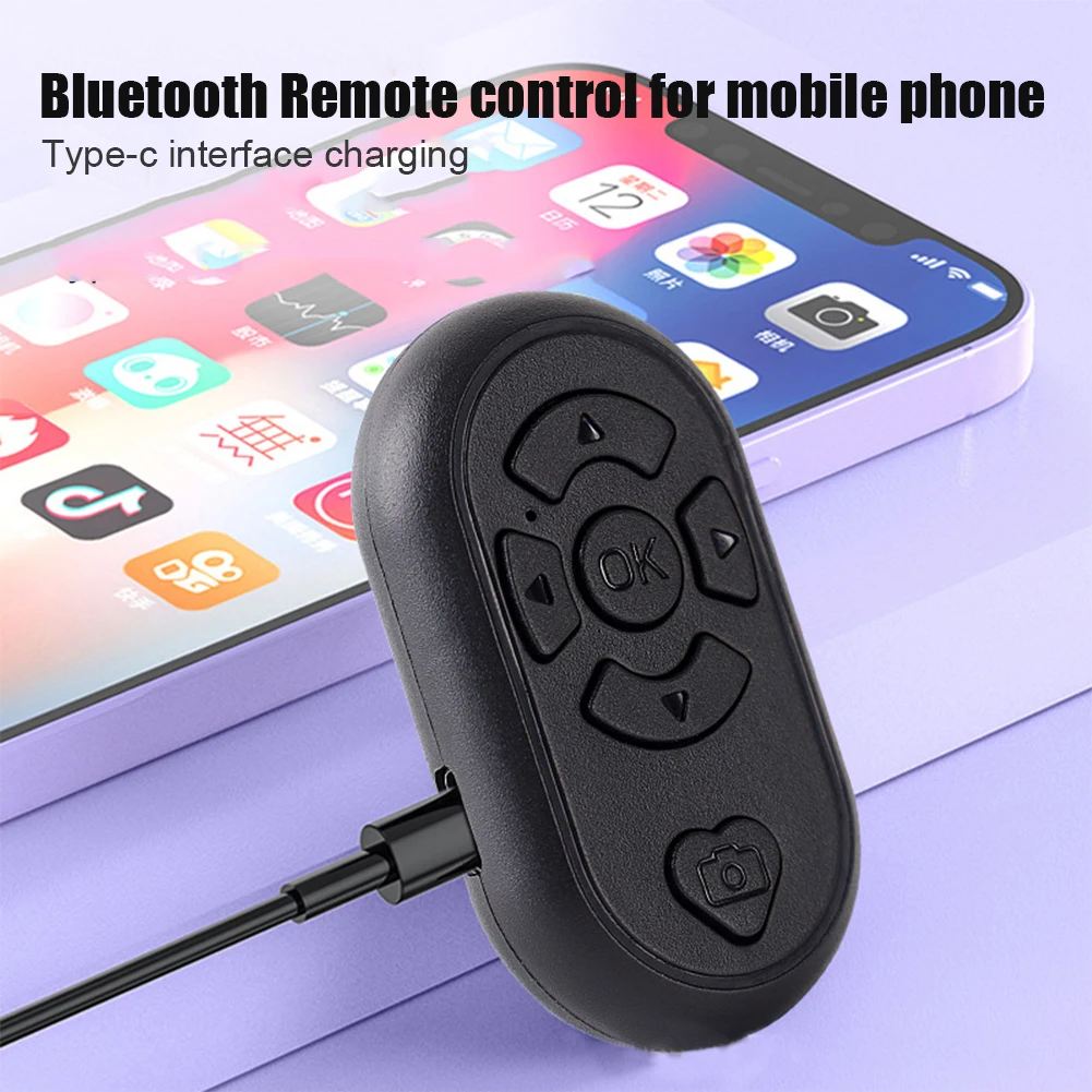 Перезаряжаемая Bluetooth-совместимая кнопка дистанционного управления Type-C