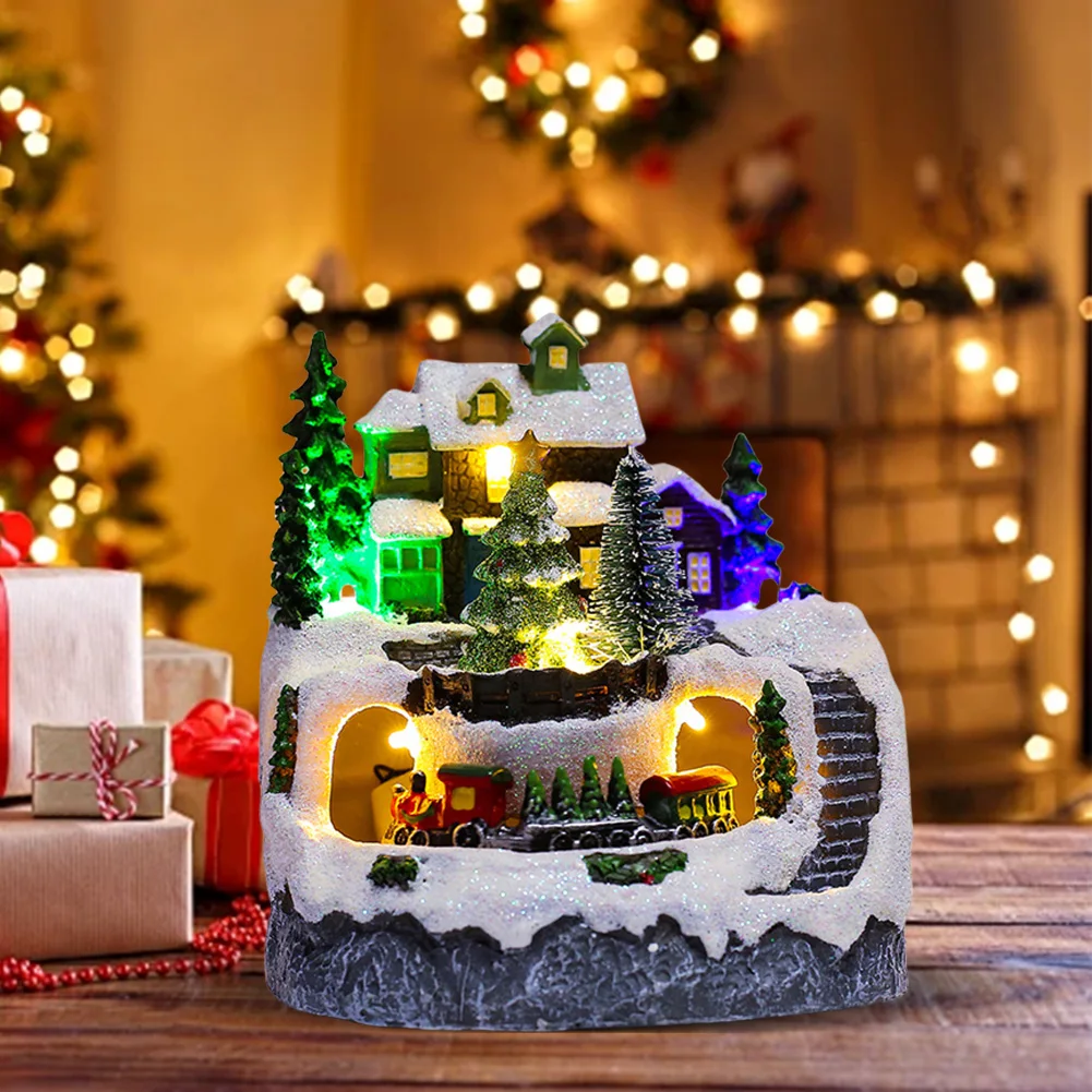 Украшение рождественской сцены со светодиодной подсветкой музыкальный