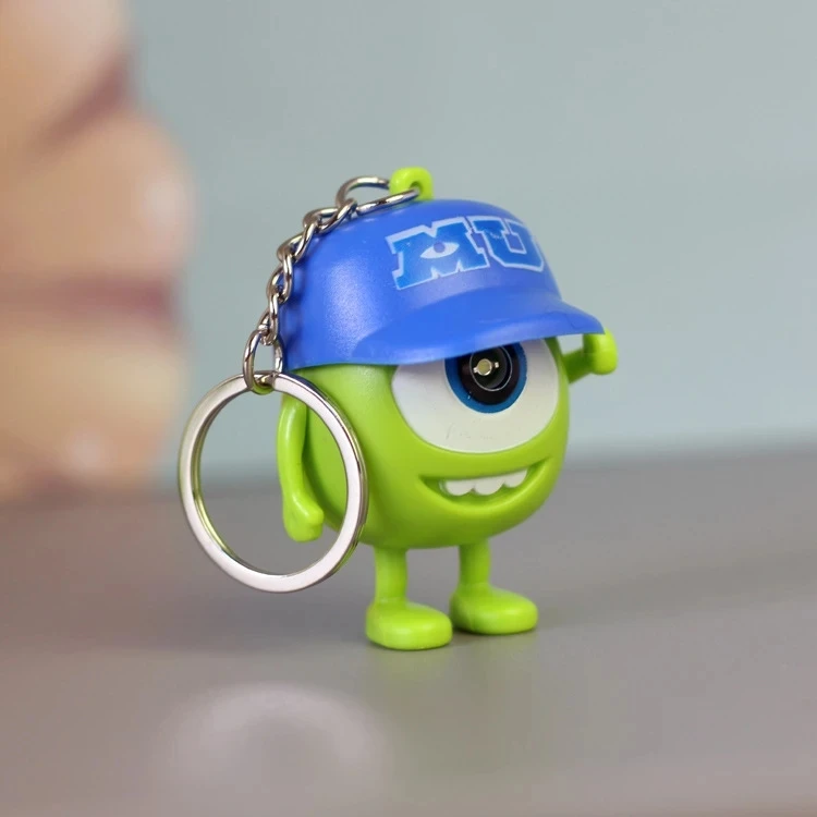 

Disney Sulley Mike Keychain Anime Action Figure Model PVC Cartoon Luminous LED Keyring Children Toy Key Chain Christmas Gifts
