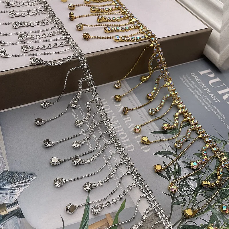

Chain crystal diamond chain fringe lace DIY Chinese Hanfu accessories