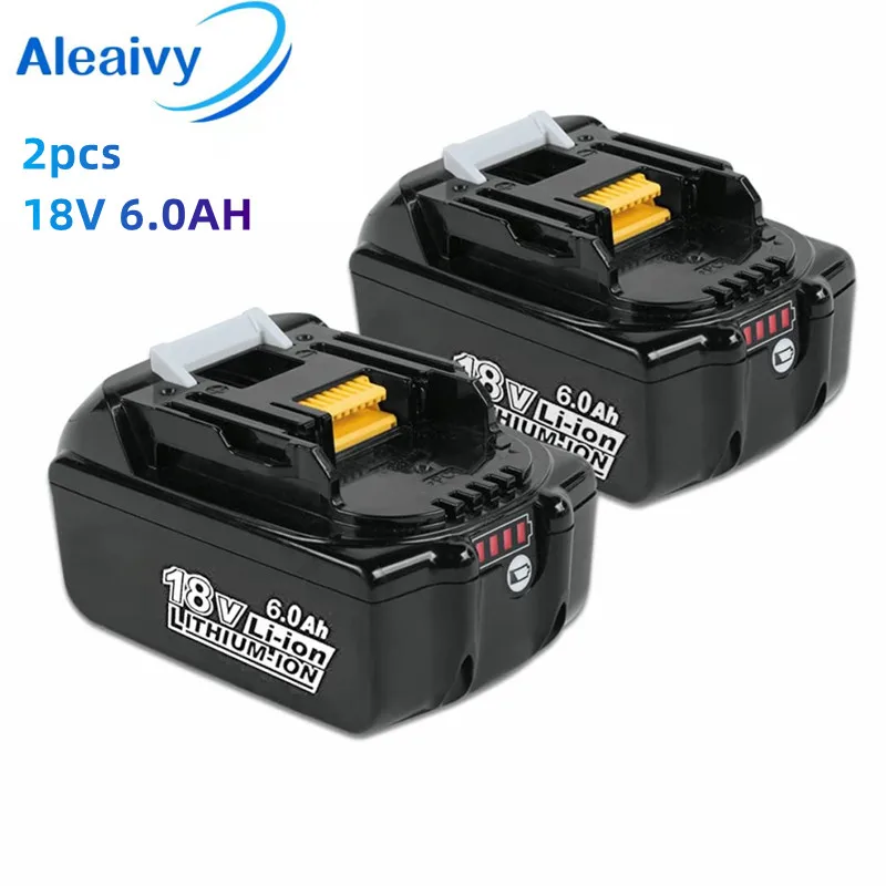 

2-Packs 6000mAh Li-ion Replacement Battery for Makita 18V LXT BL1860B BL1860 BL1850 BL1830 Cordless Power Tools
