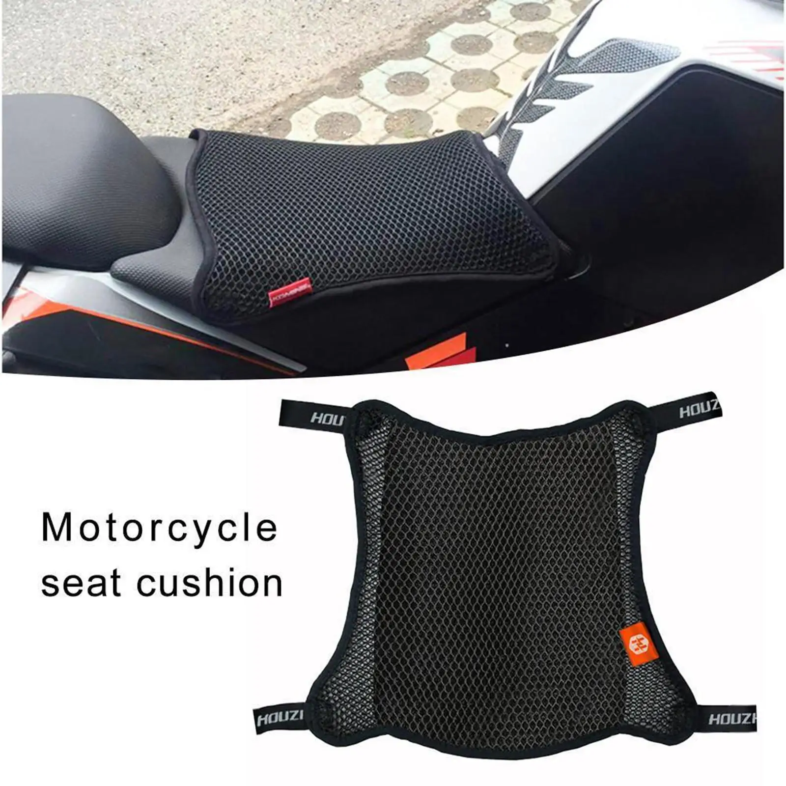 

Motorcycle Seat 3D Mesh Cushion Sun Pad Cover Breathable Butt Protector