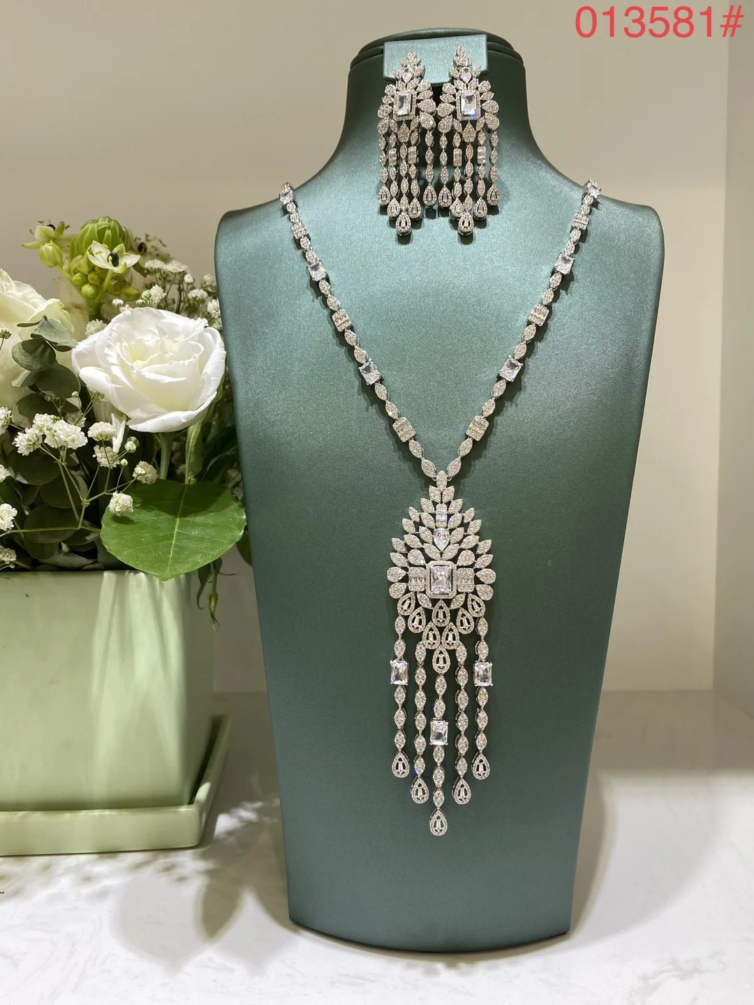 013581 Длинное ожерелье комплект ожерелья для невесты женские обручальные