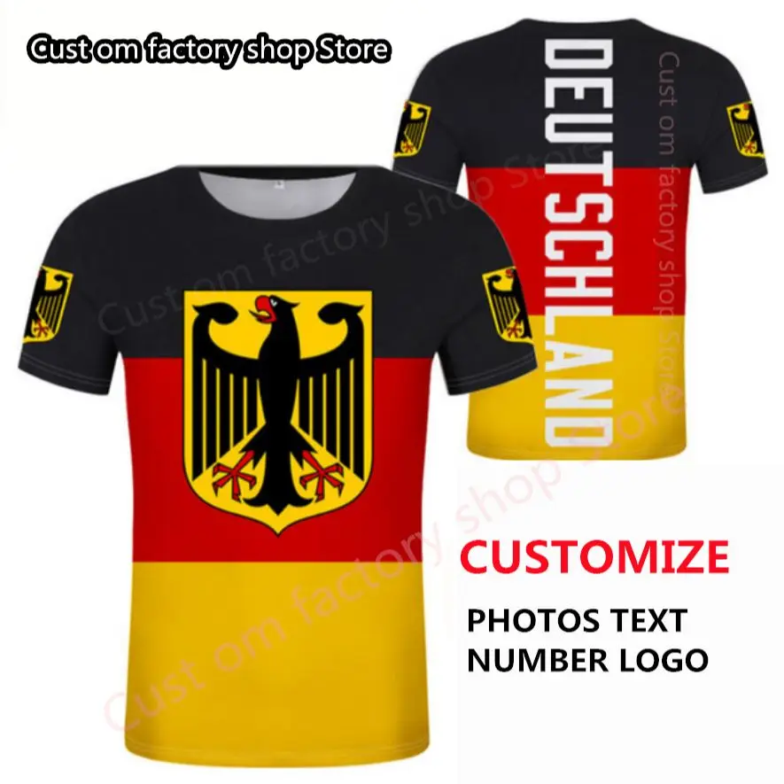 GERMANY free custom diy name number deu t-shirt nation flag Men/women Joker Face Fashion Loose O-neck Summer Men��s Clothes