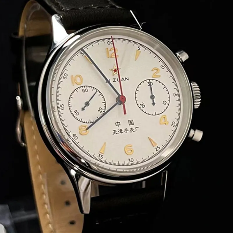 

40mm China Aviation Chronograph Seagull Movement 1963 Mechanical Watch For Men 40mm ST1901 Sapphire 38mm Mens Watch 2022 Pilot