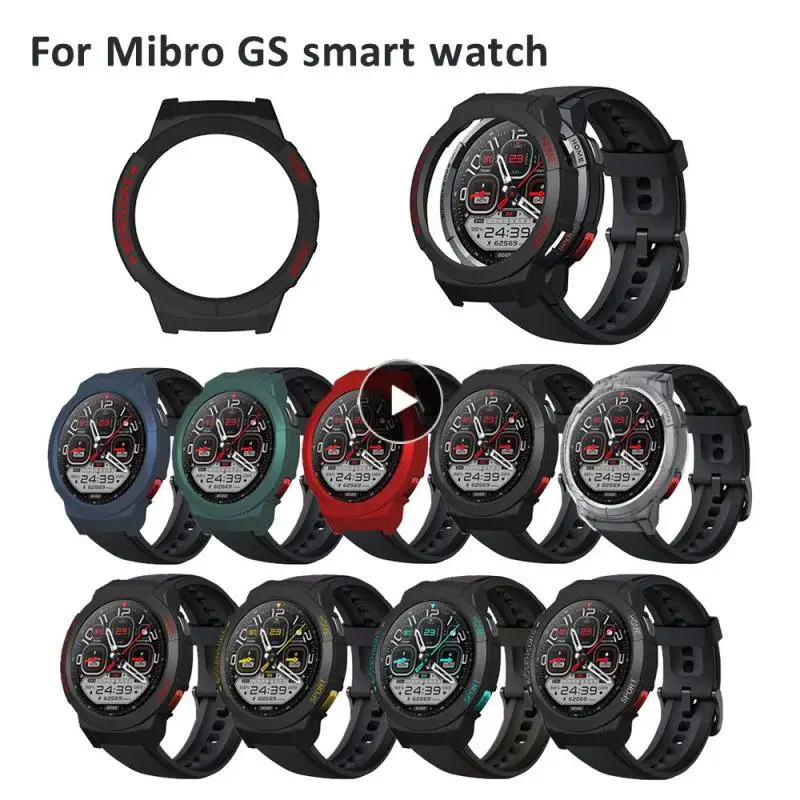 

Protector Case Frame Hard Cover Protective Shell Case Watch Case Pc Watch For Mibro Gs Smartwatch Half Wrap