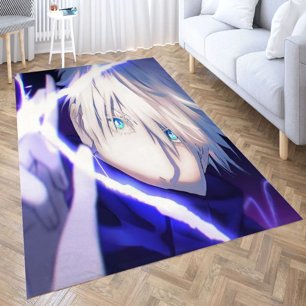 

Kutukan gojo satoru Area Rug for Living Room Floor Mat Carpet for Bedroom Bedside Entrance Doormat Anti-slip Home Decor