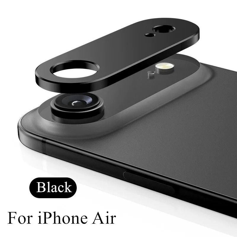 Фото Металлическая наклейка на рамку камеры для iPhone Air 17, воздушный алюминиевый сплав, полая противоскользящая защитная пленка для объектива камеры №1