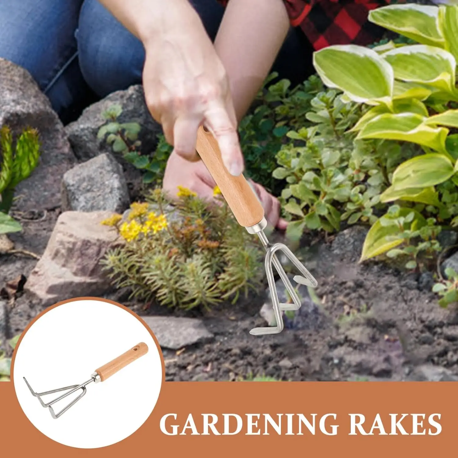 Ручные грабли для садоводства культиватор из нержавеющей стали небольшие