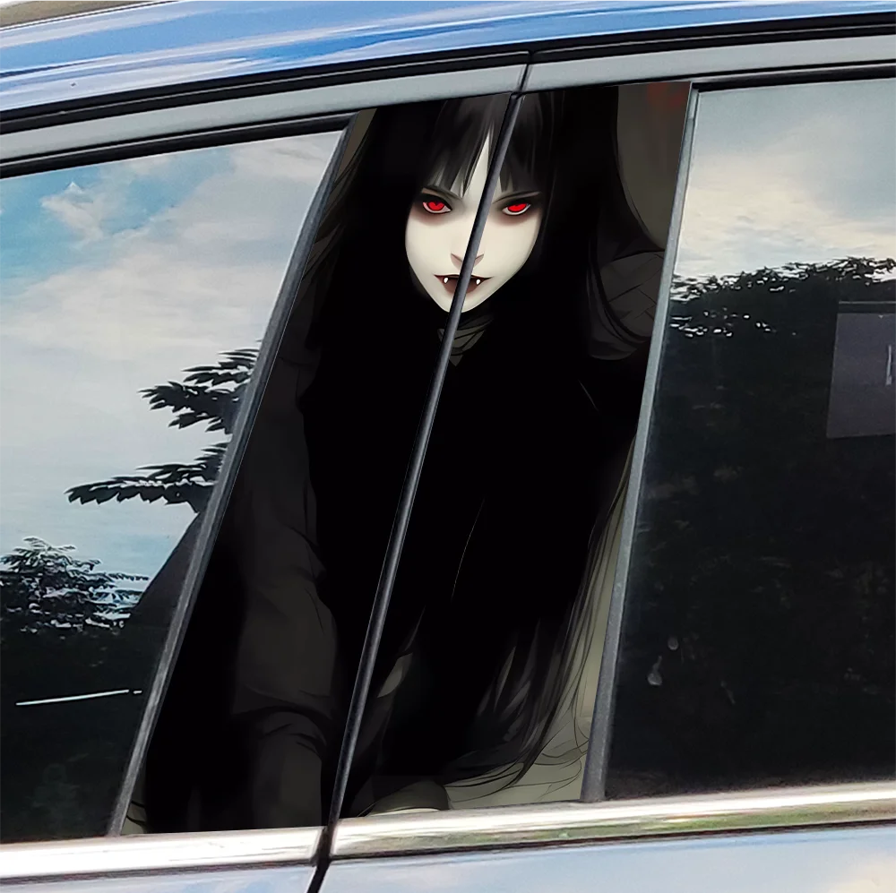 Наклейки на автомобиль с изображением девушки ужасов водонепроницаемые для