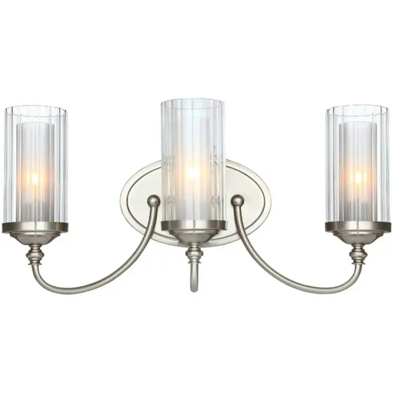 

3-Искусственная стена и туалетный столик с матовыми никелевыми и двойными стеклянными оттенками