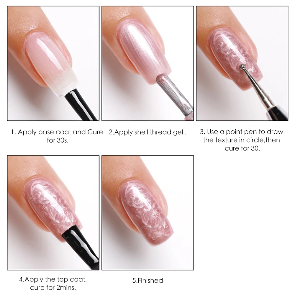 5/10ml Glitter Thread Shell Nail color Gel reflective glitter winter nail art lacquer gel Pearly Mermaid Varnish Uv | Красота и