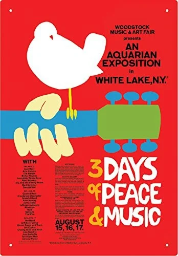 

Aquarius Woodstock Red Tin Sign Metal Sign Metal Poster Metal Decor Metal Painting Wall Sticker Wall Sign Wall Decor