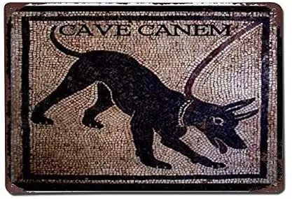 

Винтажные металлические знаки, ретро и стильная пещера Canem, Декор стен для дома гаража, металлический жестяной знак, 12X18 дюймов