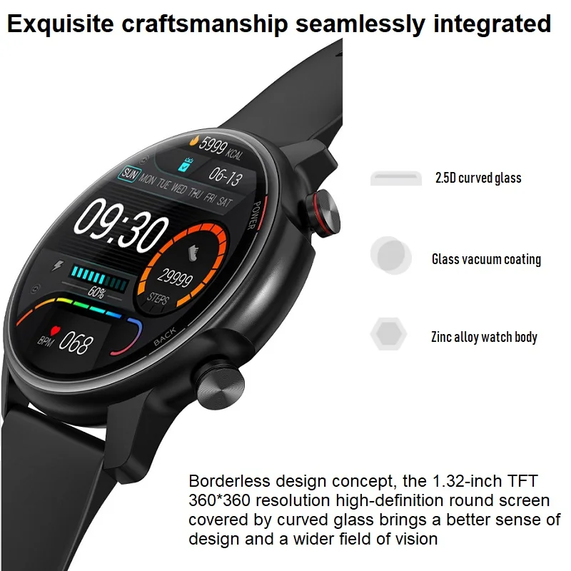 1.32 Inch Super Cool Rotating UI Dynamic Fashion Smart Watch Ladies Men'S Sports Heart Rate Blood Pressure Fitness Tracker Water - купить