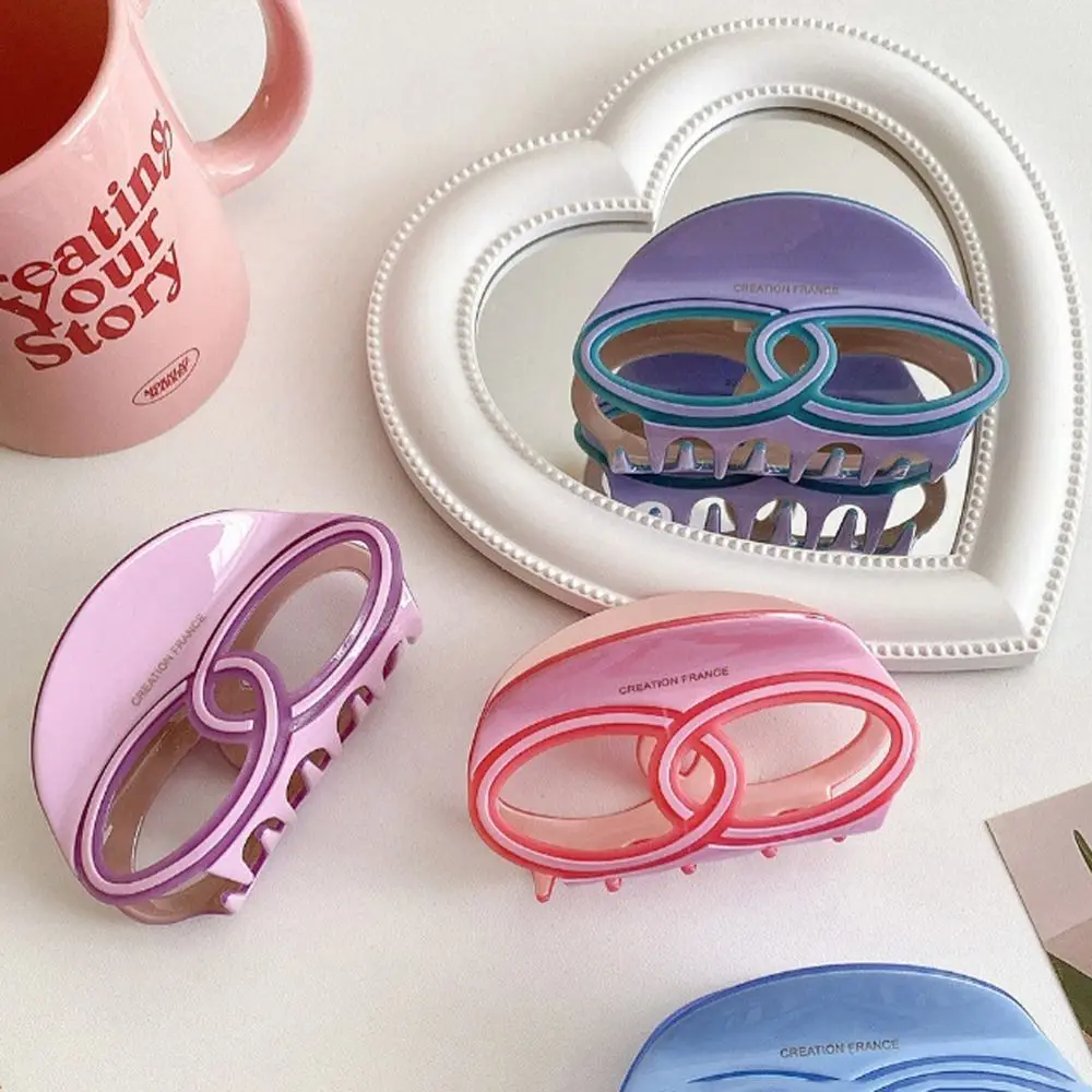 

Holder Hollow Circle Geometric Hairgrips Girls Hairpins Ins Acetate Hair Claw Korean Hair Clips Letter Women Shark Clip