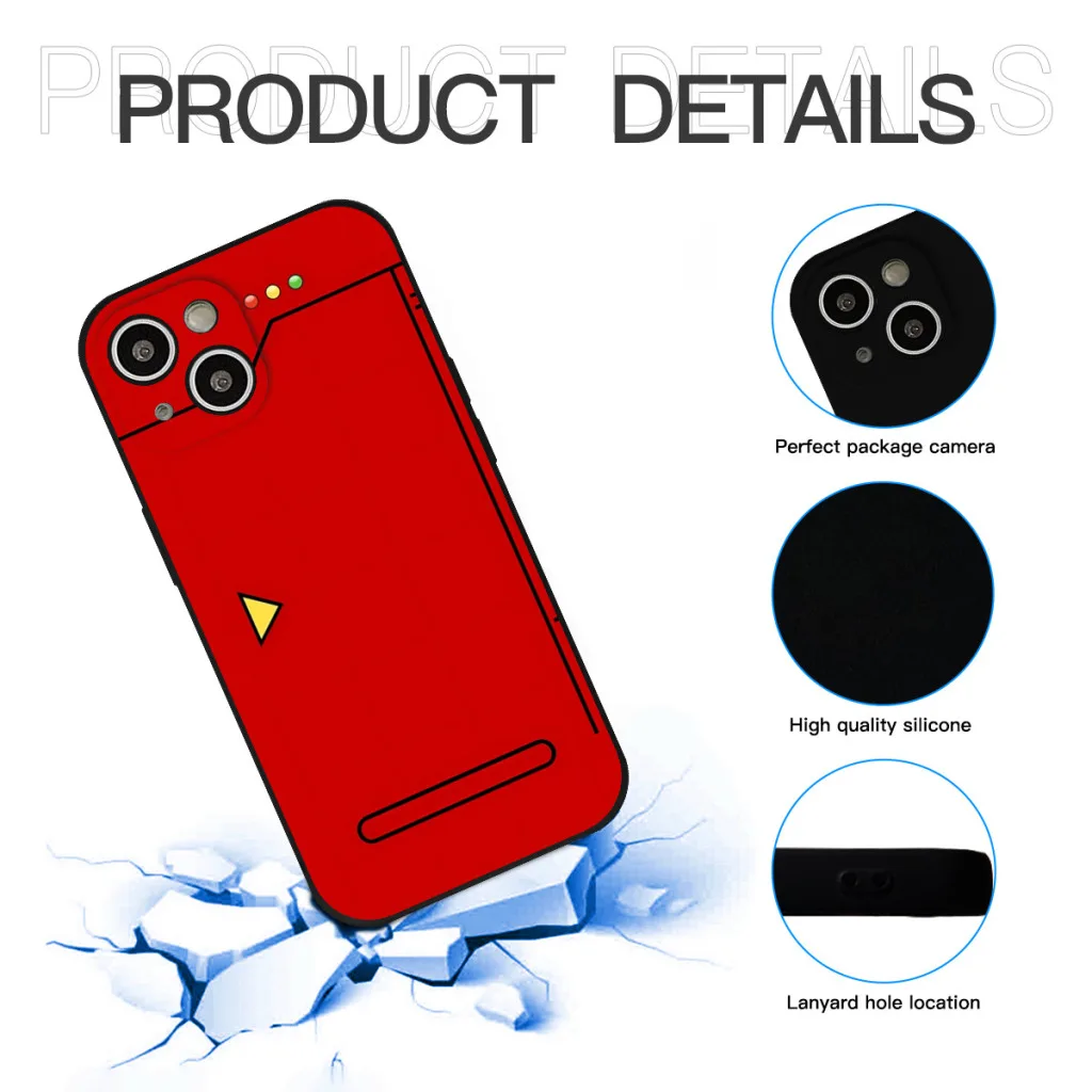 Чехол для телефона iPhone 15 Pro Max Plus мягкий силиконовый чехол Pokedex Alt