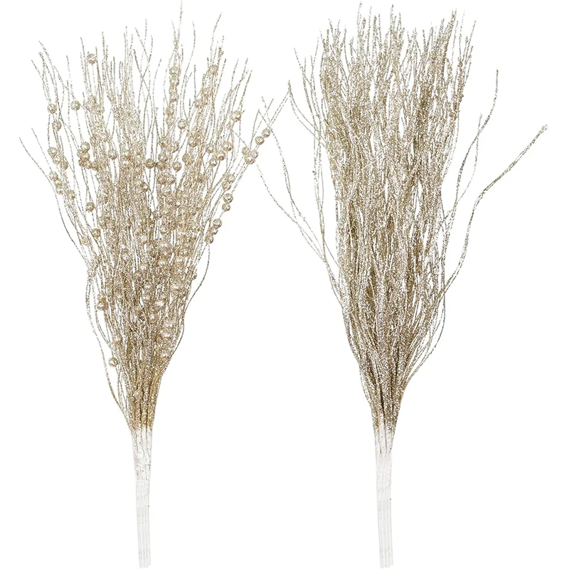 

Искусственные блестящие ветки для елки 2/4 шт. 42 см