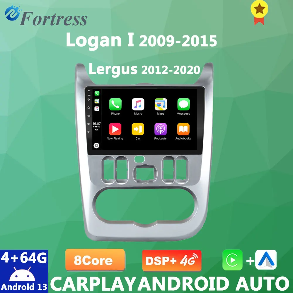 

Carplay Android 2din For Renault Logan I Sandero Lada Lergus Dacia GPS Navigation DSPcar radio Multimedia Player No DVD player