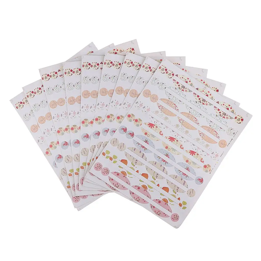 

10Pcs Perfume/Essential Oil Label Bottle&Lid Stickers Water--Proof