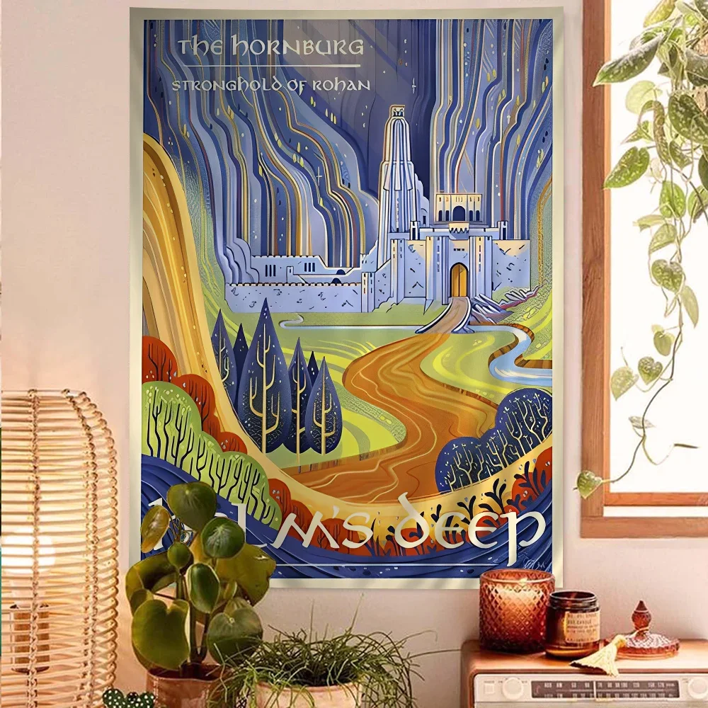 Винтажный Фильм Замок Мордора Лорд Волшебное Кольцо Художественный Постер