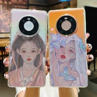 cute and beauty girl phone case for samsung s20 ultra s30 for redmi 8 for xiaomi note10 for huawei y6 y5 cover