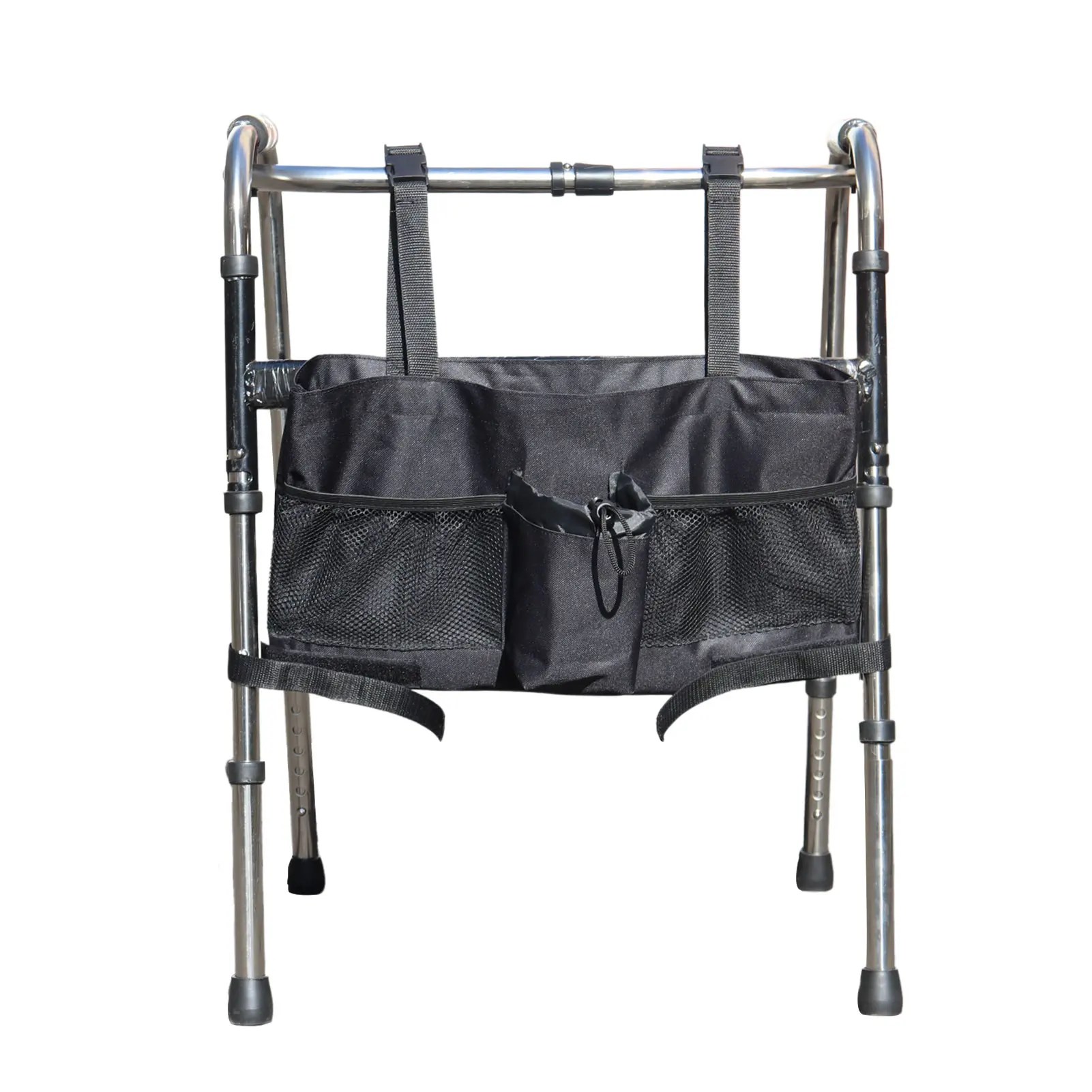 

Walker Storage Bag Thermal Waterproof Detachable Large Capacity Hands Free Tote Bag With Pockets Hook & Loop Walker Accessories